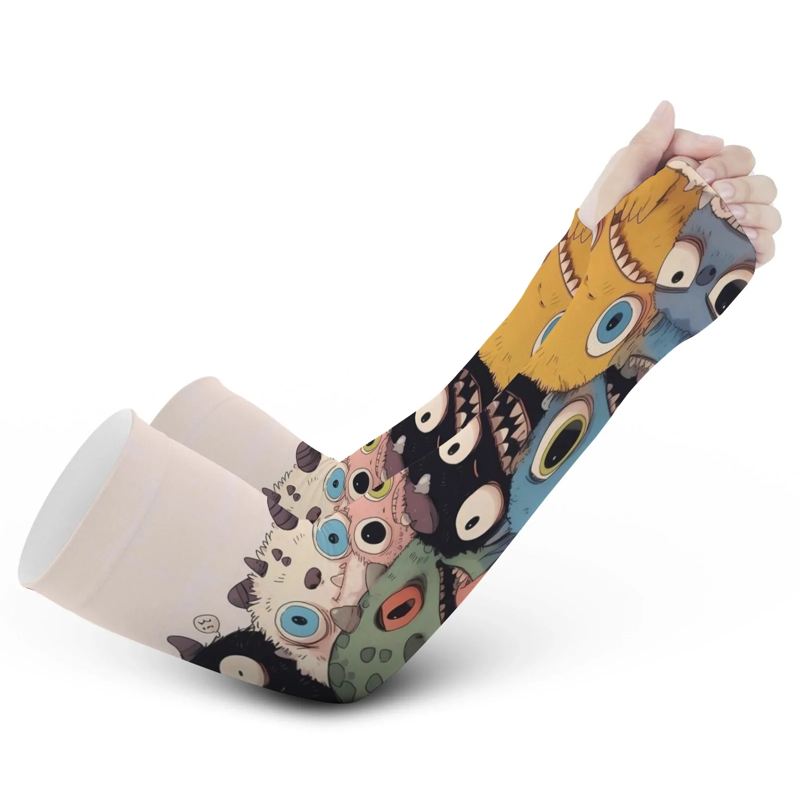 Настраиваемые эластичные рукава с забавным рисунком монстров – защита от солнца, дышащие и быстросохнущие для стильного активного отдыха
Настраиваемые эластичные рукава с забавным рисунком монстров – защита от солнца, дышащие и быстросохнущие для стильного активного отдыха