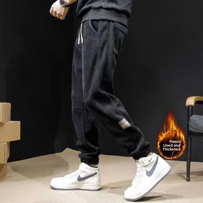 Thickened Corduroy Men's Casual Pants Autumn Winter Warmly Elastic Waist Sports Long Trousers Heavyweight Fleece Lined Trousers
Thickened Corduroy Men's Casual Pants Autumn Winter Warmly Elastic Waist Sports Long Trousers Heavyweight Fleece Lined Trousers