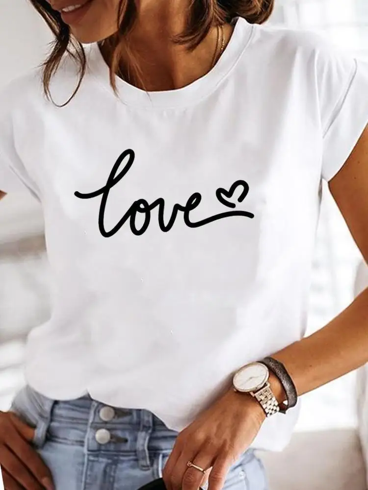 Love Sweet Lovely Style Graphic Tee Clothes T Female Clothing Women Fashion Lady Casual Short Sleeve Print T-shirts
Love Sweet Lovely Style Graphic Tee Clothes T Female Clothing Women Fashion Lady Casual Short Sleeve Print T-shirts