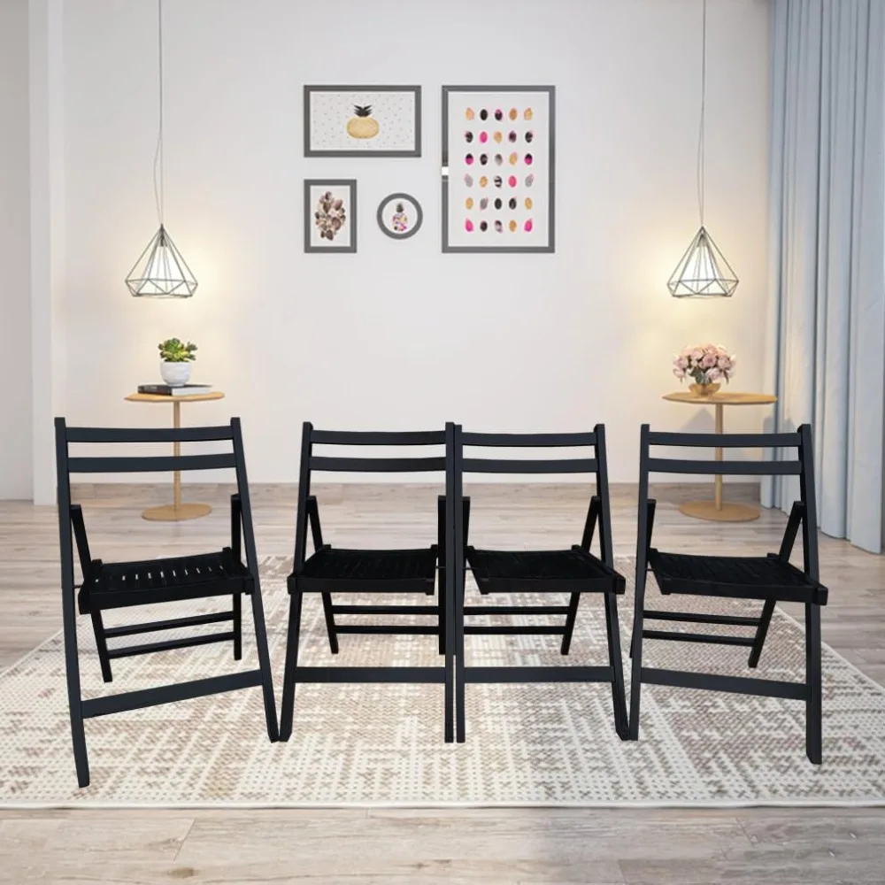 4 Pack Wooden Folding Chair, Foldable Dining Chair Set with Solid Wood Slatted Seat and Open Back, Outdoor/Indoor Portable Event
4 Pack Wooden Folding Chair, Foldable Dining Chair Set with Solid Wood Slatted Seat and Open Back, Outdoor/Indoor Portable Event