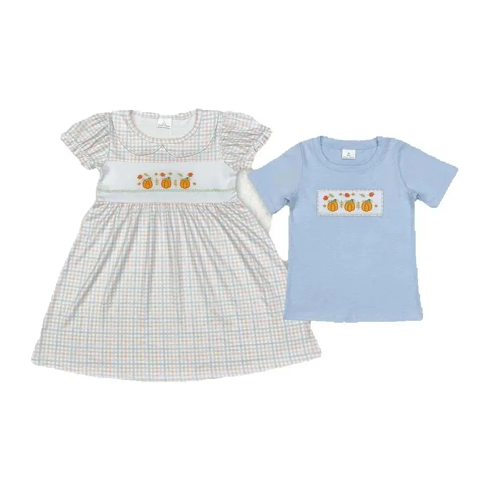 Baby kids clothing Sibling summer girls and boys Sibling Girls Boys Pumpkin Leaves Shirts Dresses
Baby kids clothing Sibling summer girls and boys Sibling Girls Boys Pumpkin Leaves Shirts Dresses