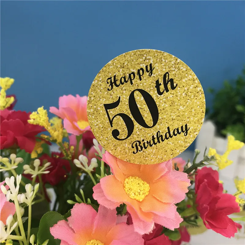 60Pcs Gold Glitter 30th 40th 50th 60th Birthday Stickers Round Happy Birthday Labels for Party Favors Gift Box Decor Supplies
60Pcs Gold Glitter 30th 40th 50th 60th Birthday Stickers Round Happy Birthday Labels for Party Favors Gift Box Decor Supplies