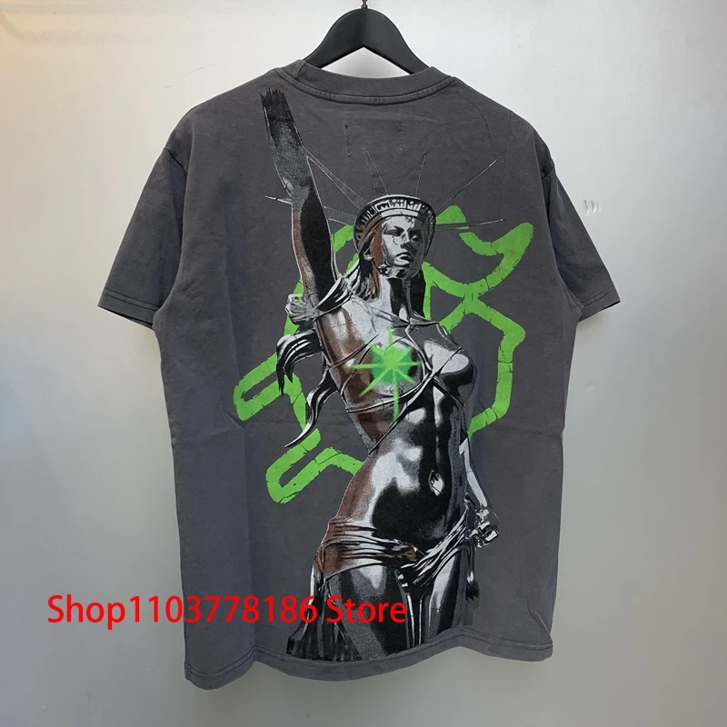 Godspeed Short Sleeve T-shirt American Personality Statue Print Tops High Street Hip Hop Summer Breathable Cotton Tee Shirts
Godspeed Short Sleeve T-shirt American Personality Statue Print Tops High Street Hip Hop Summer Breathable Cotton Tee Shirts