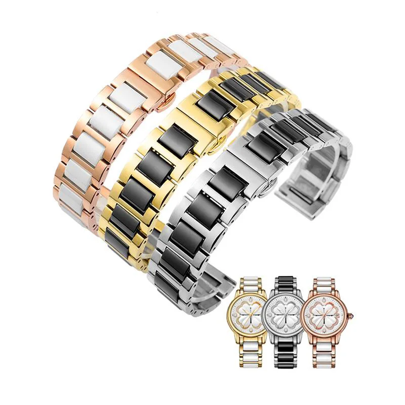 YOPO Fashionable Elegant Fine Steel Ceramic Universal Watchband Men And Women With Black And White Butterfly Buckle Bracelet
YOPO Fashionable Elegant Fine Steel Ceramic Universal Watchband Men And Women With Black And White Butterfly Buckle Bracelet