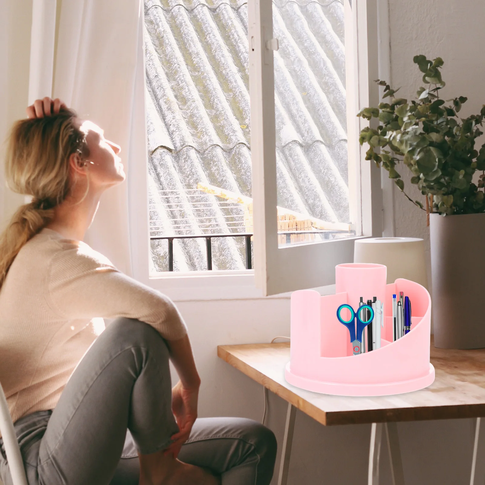 Makeup Brush Storage Box Pink Desktop ganizer Rotatable Pencil Container MultiGrid Design Practical Gift Students Teachers
Makeup Brush Storage Box Pink Desktop ganizer Rotatable Pencil Container MultiGrid Design Practical Gift Students Teachers