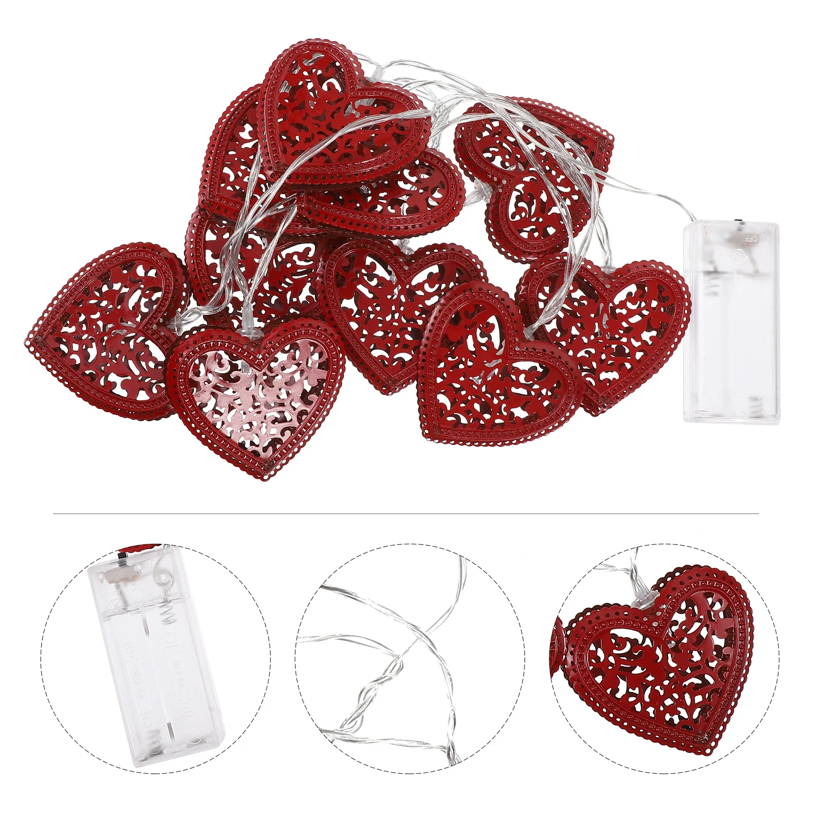1Set Heart Shape Lamp String Red Decorative Ornament Creative Bendable LED String Light Romantic Valentine's Day Birthday Scene
1Set Heart Shape Lamp String Red Decorative Ornament Creative Bendable LED String Light Romantic Valentine's Day Birthday Scene