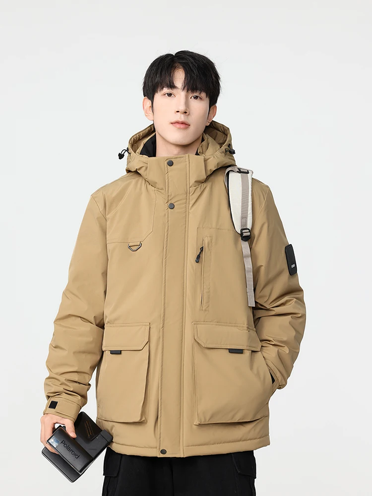 Мужская зимняя утепленная куртка-пуховик оверсайз белого цвета, повседневная, свободного кроя, в рабочем стиле, модная, больших размеров, для уличного стиля
Мужская зимняя утепленная куртка-пуховик оверсайз белого цвета, повседневная, свободного кроя, в рабочем стиле, модная, больших размеров, для уличного стиля