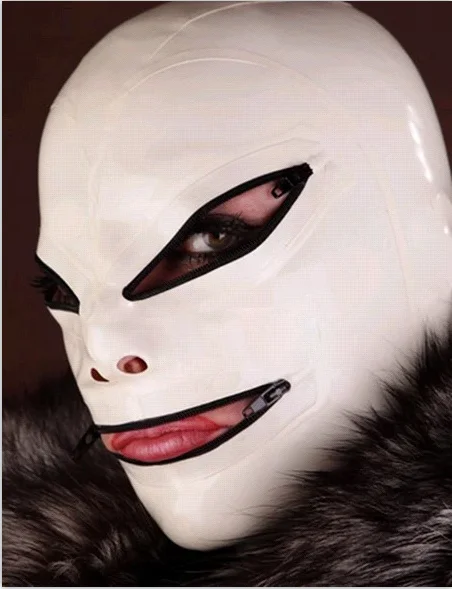 Handmade White Latex Hood Rubber Mask with Eyes And Mouth Zipper for Sexy Cosplay Costumes Suitable for Men And Women
Handmade White Latex Hood Rubber Mask with Eyes And Mouth Zipper for Sexy Cosplay Costumes Suitable for Men And Women