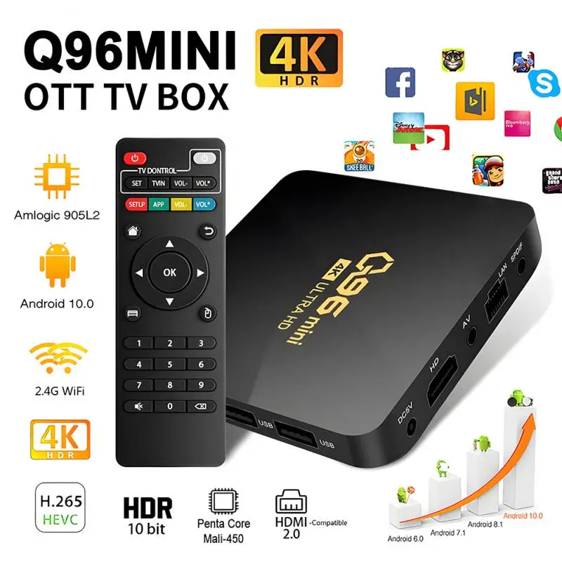 Q96mini ТВ-приставка Android 10 быстрая верхняя приставка H96MAX Android 10,0 4K Us Eu Uk Au телеприставка ОЗУ 1 Гб ПЗУ 8 Гб медиаплеер ТВ-приставка
Q96mini ТВ-приставка Android 10 быстрая верхняя приставка H96MAX Android 10,0 4K Us Eu Uk Au телеприставка ОЗУ 1 Гб ПЗУ 8 Гб медиаплеер ТВ-приставка