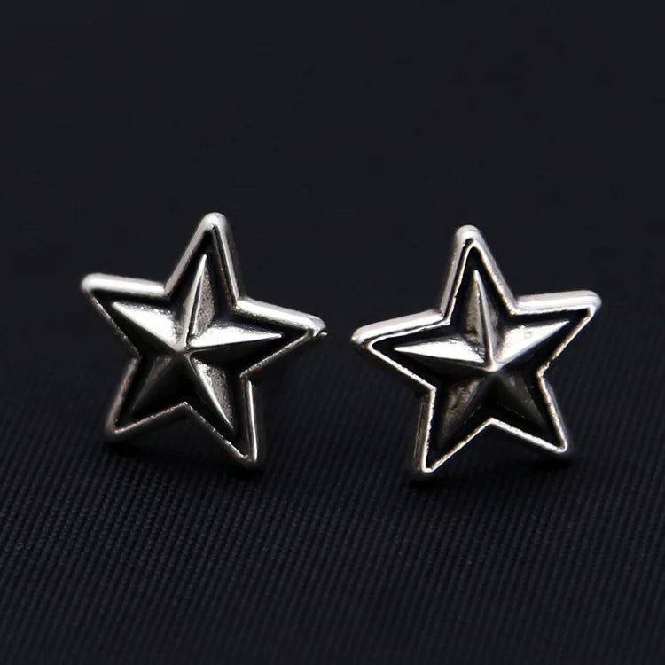 Trendy Punk Jewelry S925 Pure Silver Pentagram Earrings for Men and Women Korean Edition Trendy Personalized Retro Earrings
Trendy Punk Jewelry S925 Pure Silver Pentagram Earrings for Men and Women Korean Edition Trendy Personalized Retro Earrings