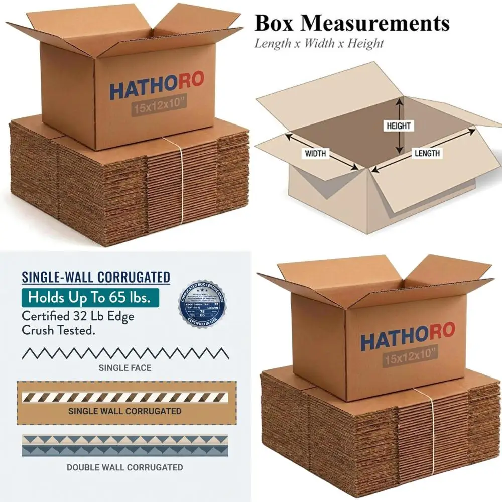 25-Pack Medium 15x12x10 Shipping Boxes for Packing, Moving, and Storage
25-Pack Medium 15x12x10 Shipping Boxes for Packing, Moving, and Storage