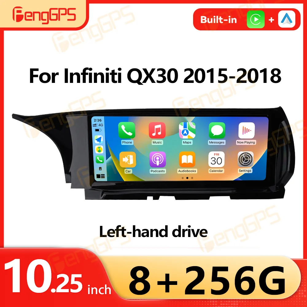 10.25'' Android 13 Car Radio for Infiniti QX30 2015-2018 LHD GPS Navigation Apple Carplay Stereo Multimedia Player Headunit DSP
10.25'' Android 13 Car Radio for Infiniti QX30 2015-2018 LHD GPS Navigation Apple Carplay Stereo Multimedia Player Headunit DSP