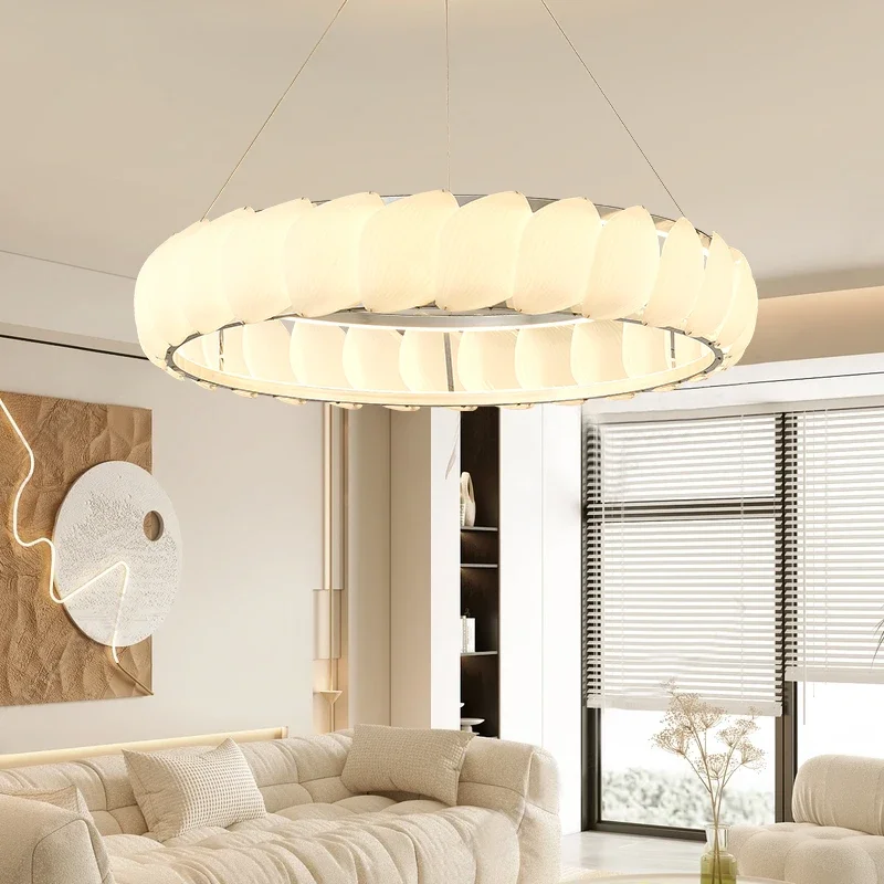 Modern Luxury Minimalist Living Room Shell Pendant Light New Cream Style Dining Room Nordic Circular Acrylic Lighting Fixture.
Modern Luxury Minimalist Living Room Shell Pendant Light New Cream Style Dining Room Nordic Circular Acrylic Lighting Fixture.
