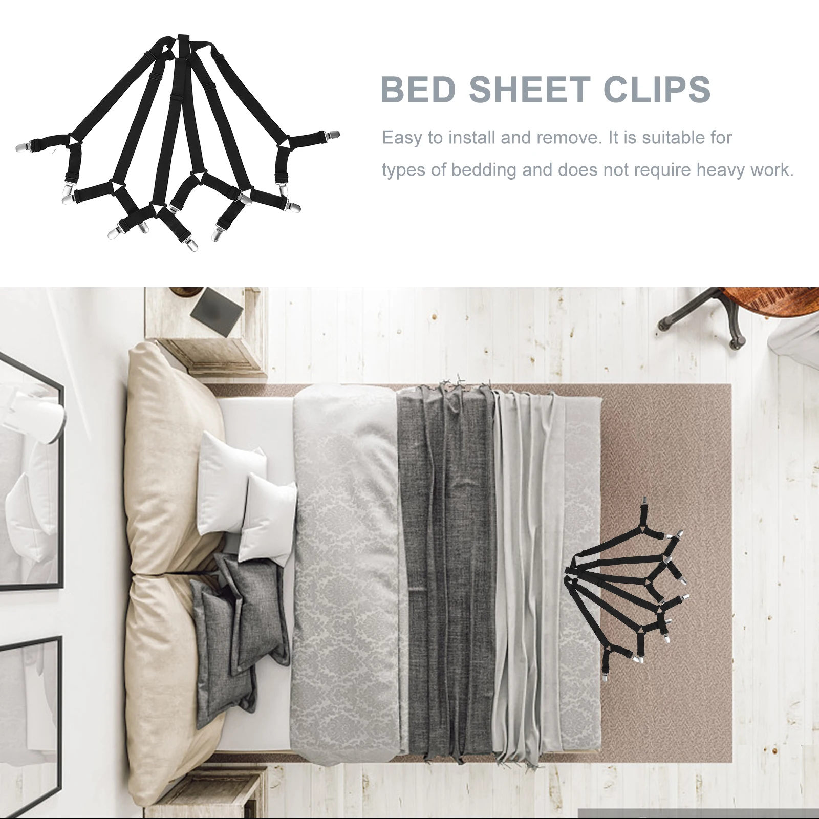 Bed Sheet Clips Grippers Fasteners Household Fixing Strap For All Types Of Bedding Strap Practical
Bed Sheet Clips Grippers Fasteners Household Fixing Strap For All Types Of Bedding Strap Practical