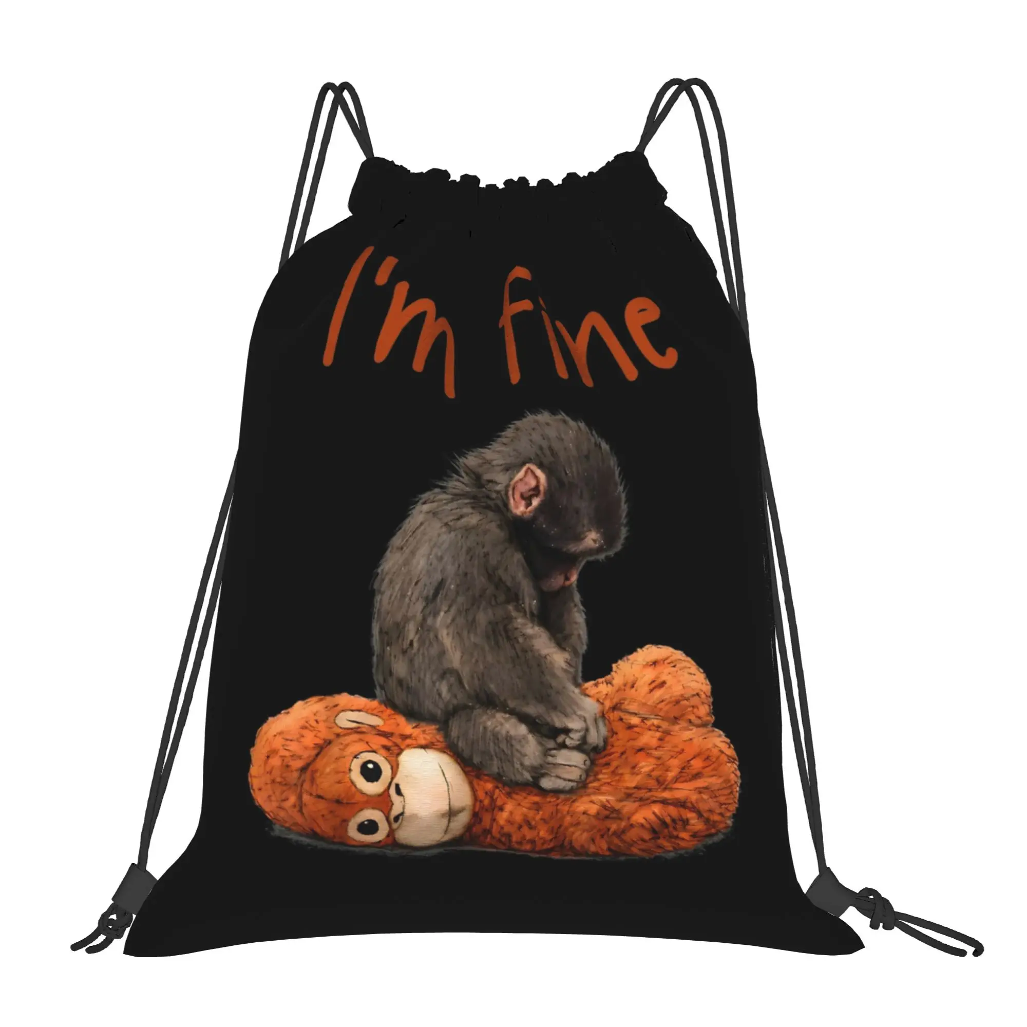 Baby Macaque Hugging Plush Cute Monkey Punch Drawstring Bags Sports Backpack Gym Sackpack Water Resistant String Bag Exercise
Baby Macaque Hugging Plush Cute Monkey Punch Drawstring Bags Sports Backpack Gym Sackpack Water Resistant String Bag Exercise