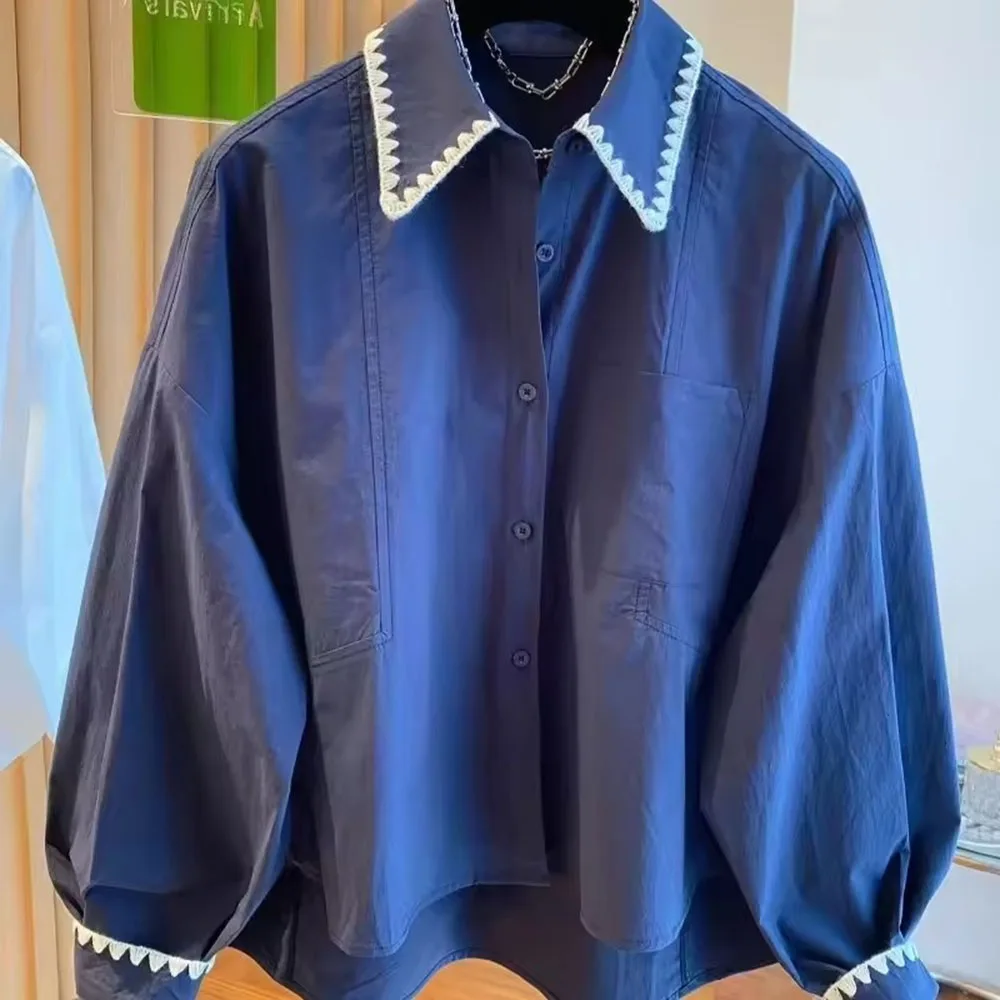 2026 Autumn New Women Fashion Yellow Long-sleeved Shirt Loose Contrast Chic Lace Stitching Shirt Commuting Blouse Female Tops
2026 Autumn New Women Fashion Yellow Long-sleeved Shirt Loose Contrast Chic Lace Stitching Shirt Commuting Blouse Female Tops