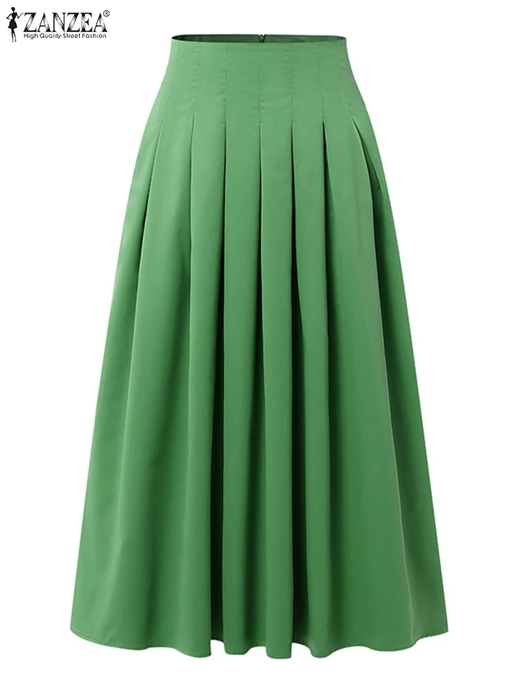 ZANZEA Elegant Women Long Skirts Summer High Waist Faldas Saia Jupe Femme Fashion A Line Party Work Vestidos Solid Pleated Skirt
ZANZEA Elegant Women Long Skirts Summer High Waist Faldas Saia Jupe Femme Fashion A Line Party Work Vestidos Solid Pleated Skirt