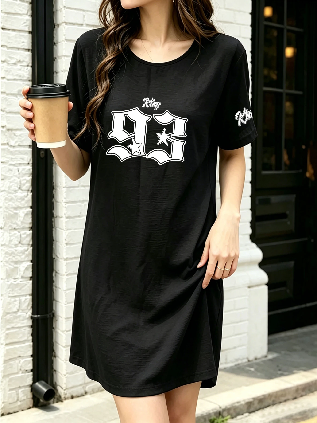 Summer Thin Breathable Trendy T-Shirt Dress King 93 Digital Print Loose Mid-Length Dress Sweet Cool Style
Summer Thin Breathable Trendy T-Shirt Dress King 93 Digital Print Loose Mid-Length Dress Sweet Cool Style
