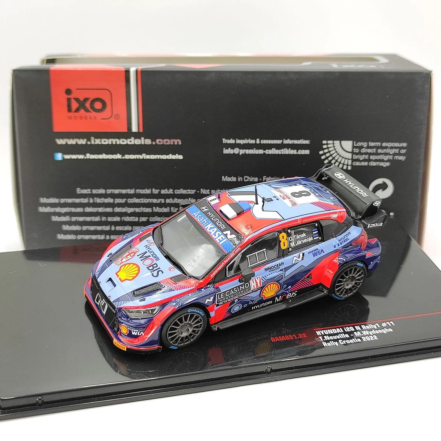 Diecast IXO 1/43 Scale Hyundai I20 N Rally1 #11 Monte Carlo Rally Alloy Car Model Collectible Toy Gift Souvenir Display Ornament
Diecast IXO 1/43 Scale Hyundai I20 N Rally1 #11 Monte Carlo Rally Alloy Car Model Collectible Toy Gift Souvenir Display Ornament