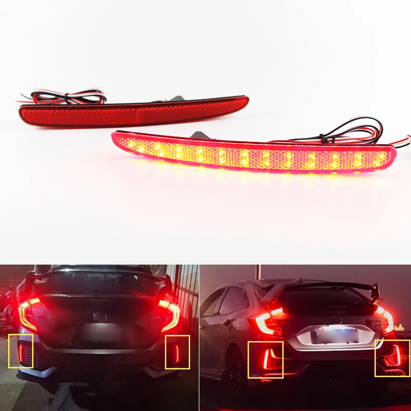 1Set Car LED Reflector Lamp Rear Fog Lamp Bumper Light Brake Stop Lamp For Honda Civic Hatchback Type R 2016 2017 2018 2019 2020
1Set Car LED Reflector Lamp Rear Fog Lamp Bumper Light Brake Stop Lamp For Honda Civic Hatchback Type R 2016 2017 2018 2019 2020