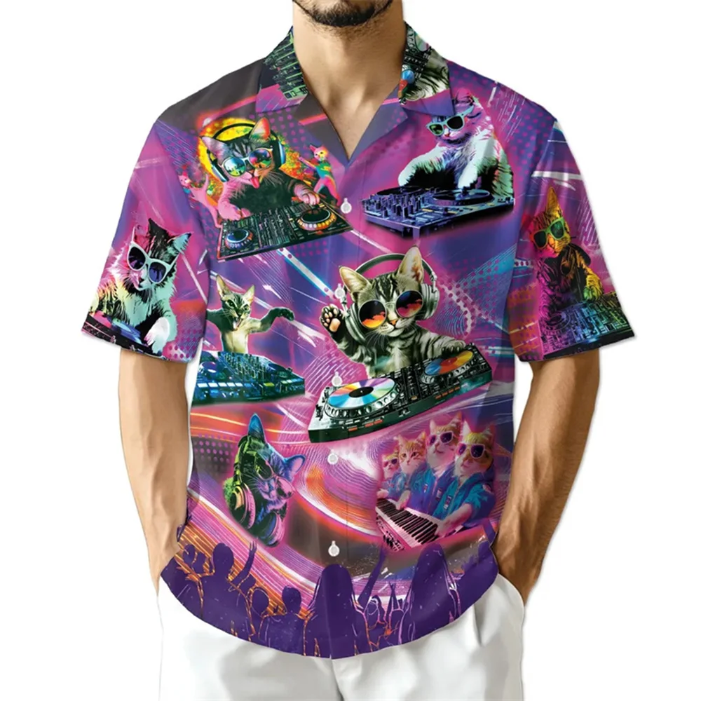 Personality DJ Fun Music Hawaii Style Shirt For Men 3D Print Cat Themed Holiday Casual Short Sleeve Shirts Summer Funny Fashion
Personality DJ Fun Music Hawaii Style Shirt For Men 3D Print Cat Themed Holiday Casual Short Sleeve Shirts Summer Funny Fashion