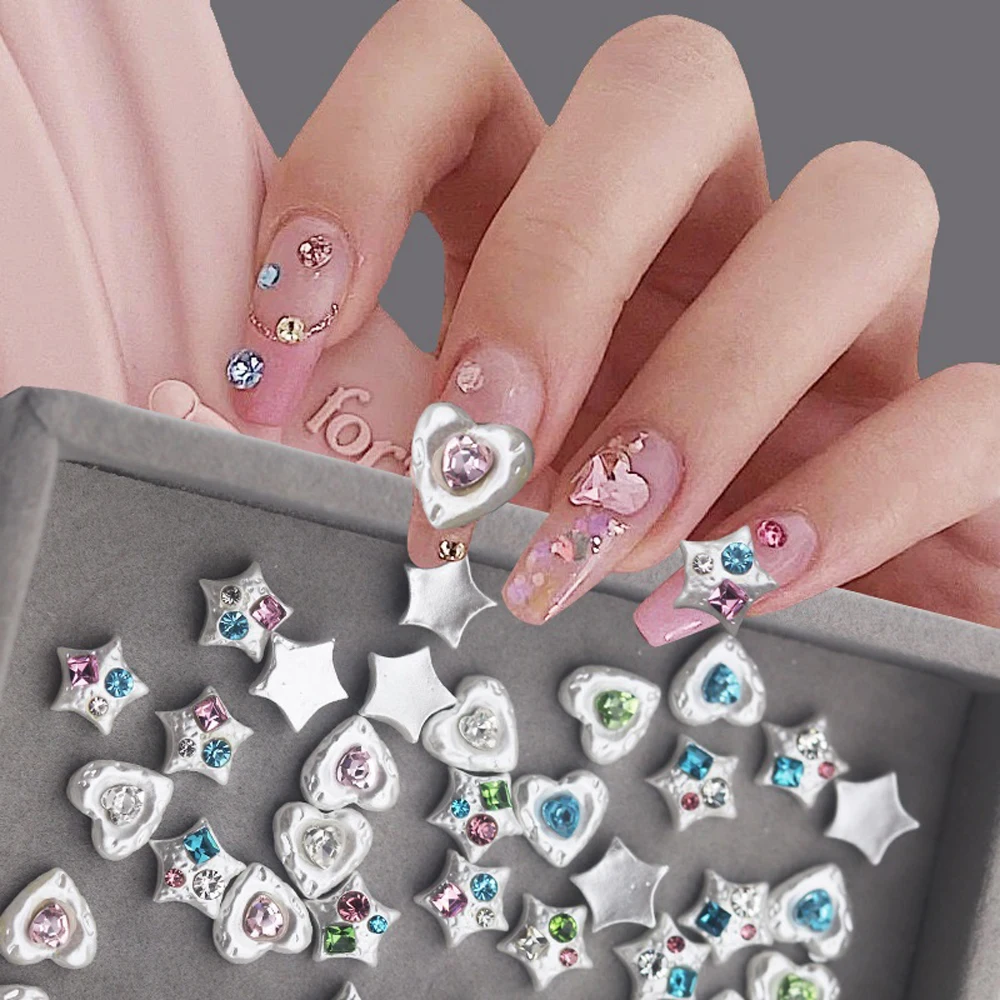 10pcs Alloy Baroque White Nail Art Charm 3D Pearl Heart Star Flower Shell Diamond Nail Decoration DIY Luxury Nail Accessories
10pcs Alloy Baroque White Nail Art Charm 3D Pearl Heart Star Flower Shell Diamond Nail Decoration DIY Luxury Nail Accessories