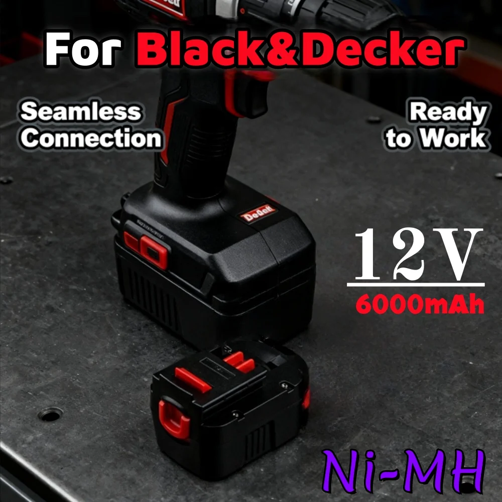 Battery for Black & Decker 12V 6000mAh A12 A12EX FSB12 FS120B A1712 HP12K, Li-ion Replacement for Power Tools
Battery for Black & Decker 12V 6000mAh A12 A12EX FSB12 FS120B A1712 HP12K, Li-ion Replacement for Power Tools
