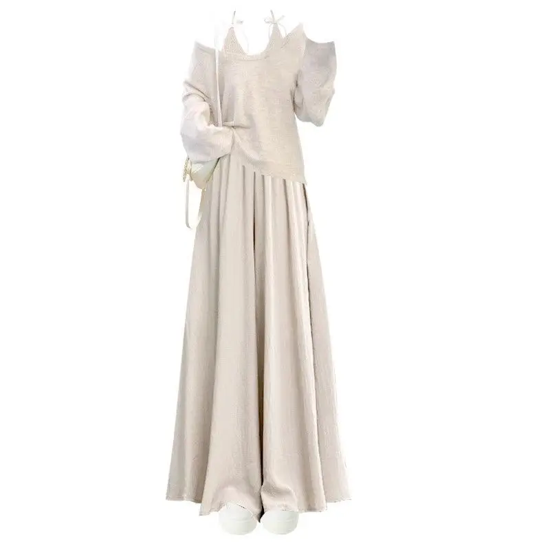 Женские модные комплекты из 2 предметов, пуловер, топ и брюки с высокой эластичной резинкой на талии, женский шикарный комплект женских брюк
Женские модные комплекты из 2 предметов, пуловер, топ и брюки с высокой эластичной резинкой на талии, женский шикарный комплект женских брюк