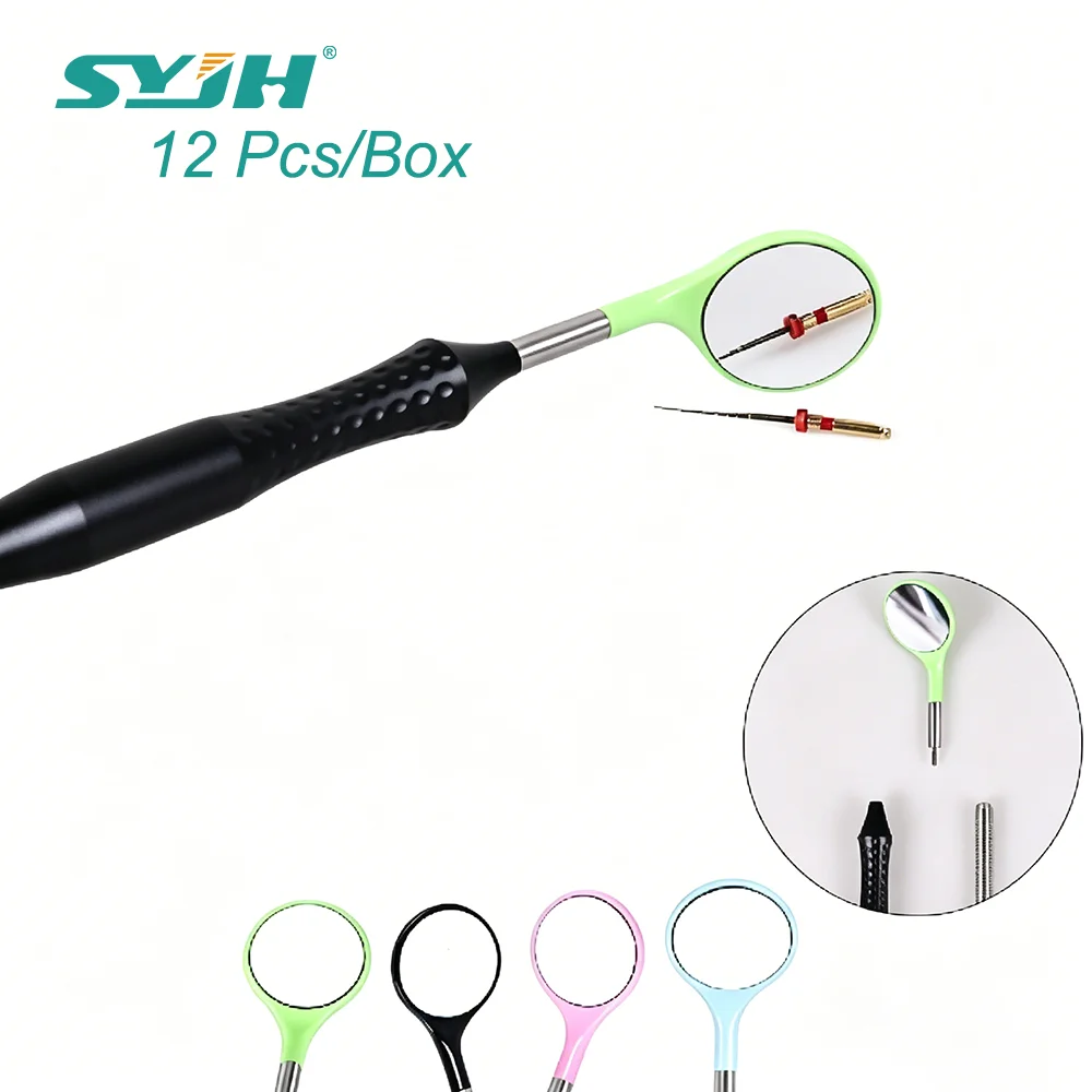 SYJH Dental 12Pcs UHD Waterproof Mouth Mirror 4 Colors Detachable Stainless Steel Handle Optical Coatings Dentistry Oral Exam
SYJH Dental 12Pcs UHD Waterproof Mouth Mirror 4 Colors Detachable Stainless Steel Handle Optical Coatings Dentistry Oral Exam