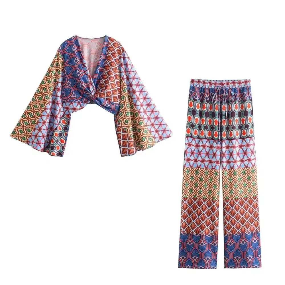 Loungewear Women Long Pant Set Summer Casual Suit 2 Pieces Long Sleeve Print Shirts Short Tops High Waist Pants Sexy Sleepwear
Loungewear Women Long Pant Set Summer Casual Suit 2 Pieces Long Sleeve Print Shirts Short Tops High Waist Pants Sexy Sleepwear