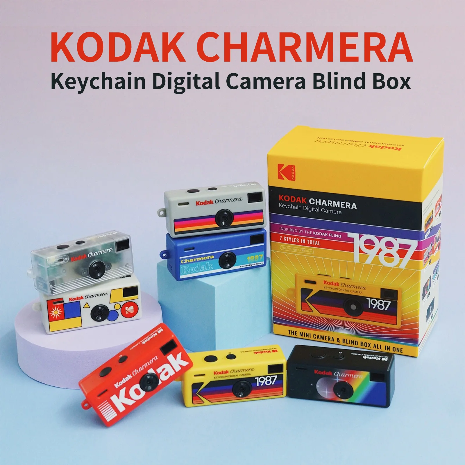 Kodak 1987 Charmera Keychain Digital Camera Blind Box
Kodak 1987 Charmera Keychain Digital Camera Blind Box