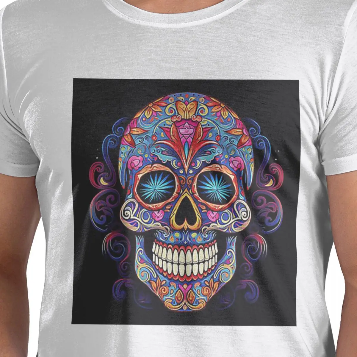 Мексиканский сахарный череп День мертвых Сахарный череп Футболка из 100% хлопка Мужские футболки большого размера Мужские футболки с круглым вырезом и коротким рукавом S-6XL
Мексиканский сахарный череп День мертвых Сахарный череп Футболка из 100% хлопка Мужские футболки большого размера Мужские футболки с круглым вырезом и коротким рукавом S-6XL