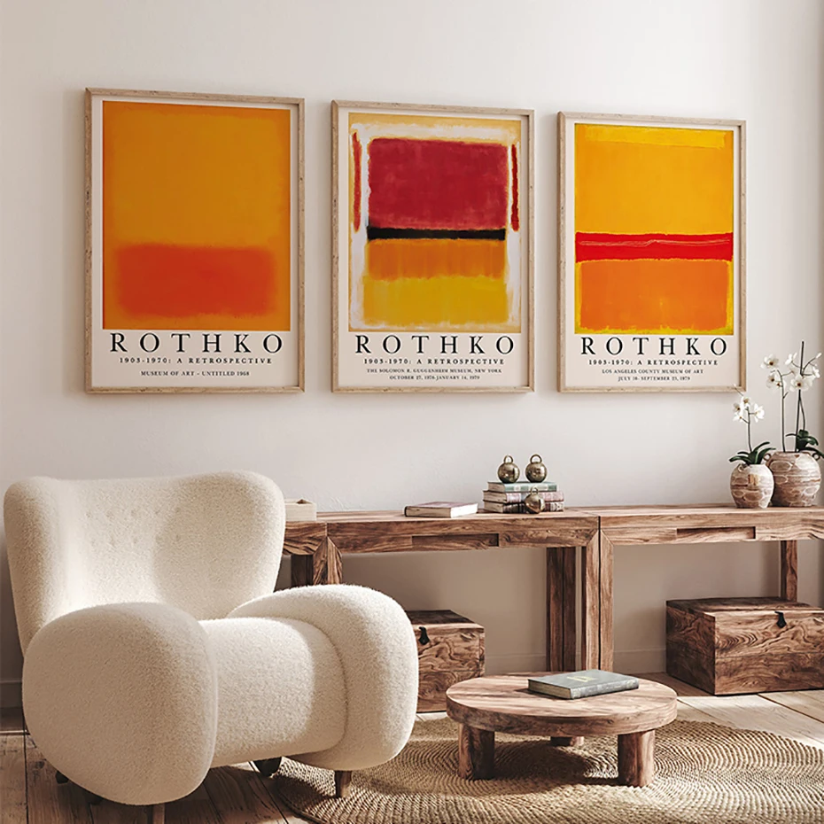 Abstract Rothko Artwork Mid Century Modern Posters Yellow Canvas Painting Print Wall Art Picture Living Room Interior Home Decor
Abstract Rothko Artwork Mid Century Modern Posters Yellow Canvas Painting Print Wall Art Picture Living Room Interior Home Decor
