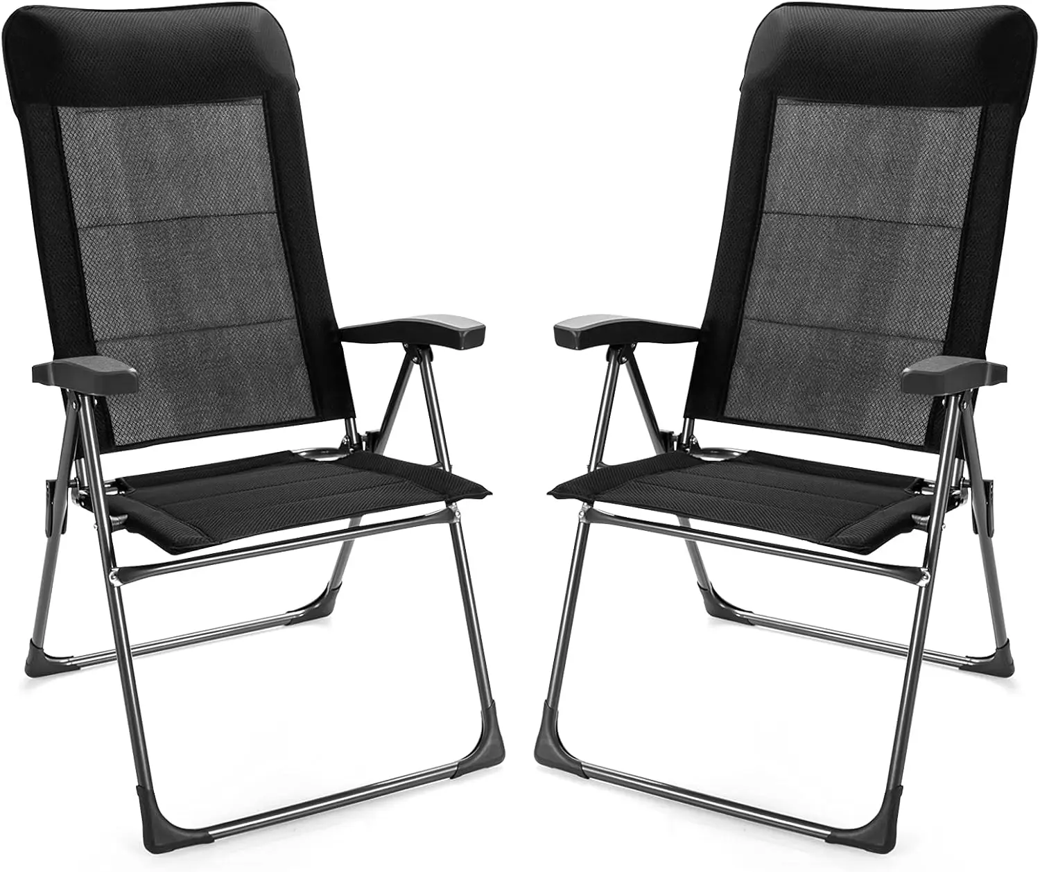 Set Of 2 Patio Dining Chairs, Folding Patio Chairs, Outdoor Lawn Chairs With Adjustable Backrest And Headrest, Sling Camping
Set Of 2 Patio Dining Chairs, Folding Patio Chairs, Outdoor Lawn Chairs With Adjustable Backrest And Headrest, Sling Camping