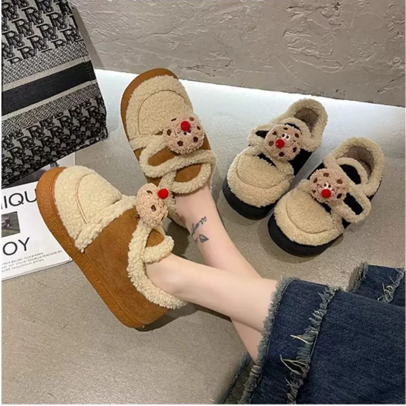 Winter Plush Cute Women's Cotton Slippers, Cookies, Indoor Home Cotton Shoes, Anti Slip Warm Bags, Heels, Shoes for Outdoor Wear
Winter Plush Cute Women's Cotton Slippers, Cookies, Indoor Home Cotton Shoes, Anti Slip Warm Bags, Heels, Shoes for Outdoor Wear