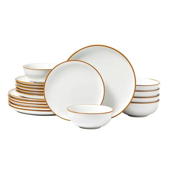 Dinnerware Set, Service for 6 (18 PCS), Round Plates and Bowls Sets, Scratch Resistant Ceramic Dinner
Dinnerware Set, Service for 6 (18 PCS), Round Plates and Bowls Sets, Scratch Resistant Ceramic Dinner
