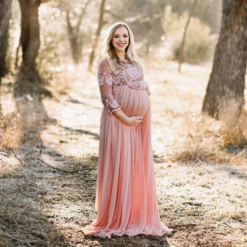 Lace Maternity Maxi Gowns Dresses for Photo Shoot Long Sleeve Chiffon Pregnant Women Baby Shower Pregnancy Dress Photography
Lace Maternity Maxi Gowns Dresses for Photo Shoot Long Sleeve Chiffon Pregnant Women Baby Shower Pregnancy Dress Photography