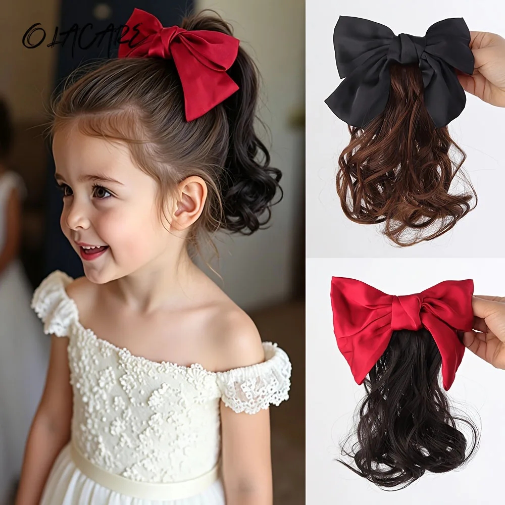 OLACARE Women's Short Curly Hair Elegant Big Bow Hair Clip Bow Short Ponytail Easy To Wear Children's Wig Accessories Wig
OLACARE Women's Short Curly Hair Elegant Big Bow Hair Clip Bow Short Ponytail Easy To Wear Children's Wig Accessories Wig