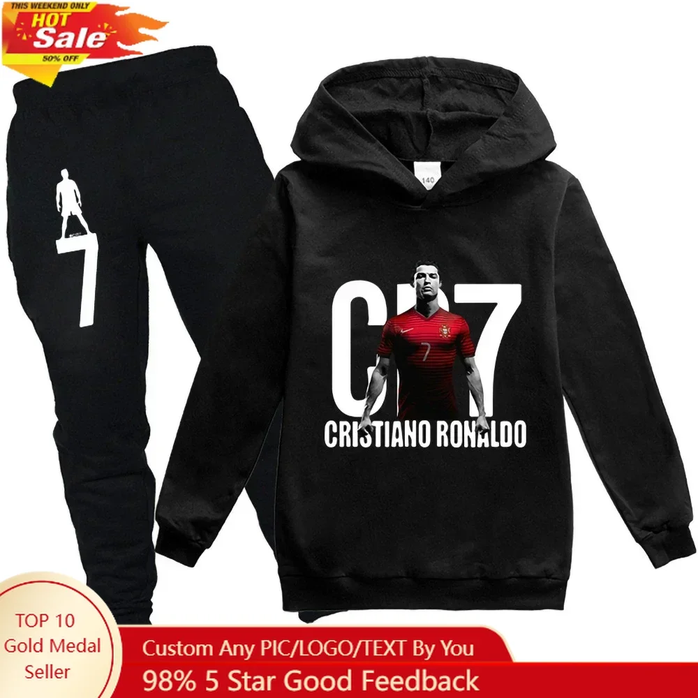 Kid's Clothes Hoodie +Pants Suit Boy Tracksuit 3-12 Years Spring Autumn Sweatshir Football CR7 Suitable Children Holiday Gifts
Kid's Clothes Hoodie +Pants Suit Boy Tracksuit 3-12 Years Spring Autumn Sweatshir Football CR7 Suitable Children Holiday Gifts