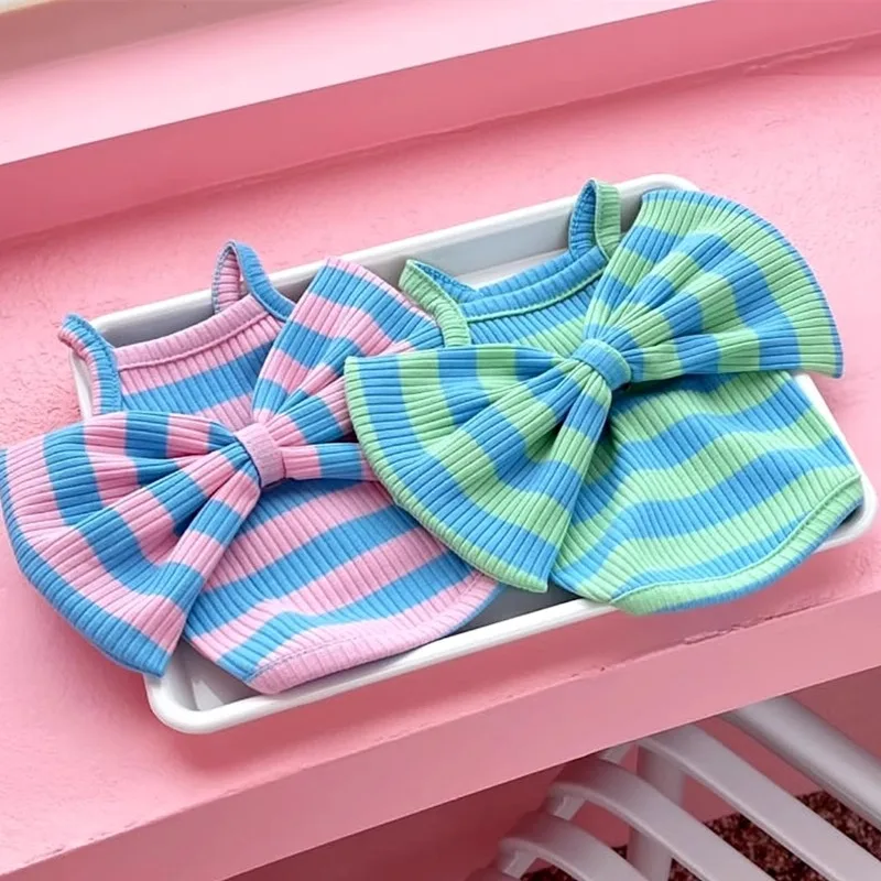 Pink Bow Pet Vest Teddy Summer Striped Sling Yorkshire Pretty Two Legs Clothes Puppy Popular T-Shirt Dog Products
Pink Bow Pet Vest Teddy Summer Striped Sling Yorkshire Pretty Two Legs Clothes Puppy Popular T-Shirt Dog Products