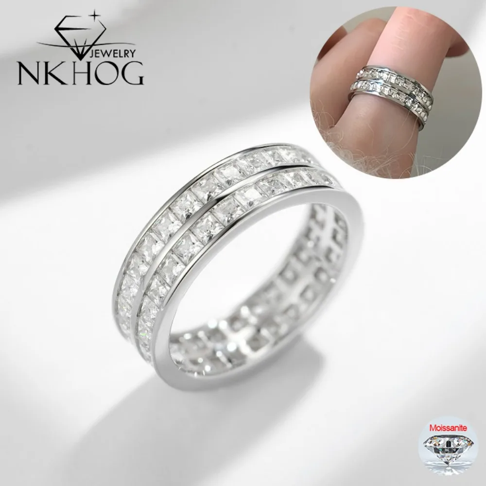 NKHOG 4.8CTTW Moissanite Rings For Women 925 Sterling Silver Princess Cut Wedding Engagement Band 18K Plated Diamond Jewelry GRA
NKHOG 4.8CTTW Moissanite Rings For Women 925 Sterling Silver Princess Cut Wedding Engagement Band 18K Plated Diamond Jewelry GRA