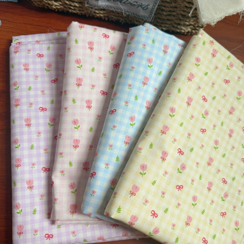 Checkered Floral Fabric 100%Cotton Printed Cloth Small Tulip Bow for Sewing Clothing,Hair Accessories,Luggage Handmade DIY 1Yard
Checkered Floral Fabric 100%Cotton Printed Cloth Small Tulip Bow for Sewing Clothing,Hair Accessories,Luggage Handmade DIY 1Yard