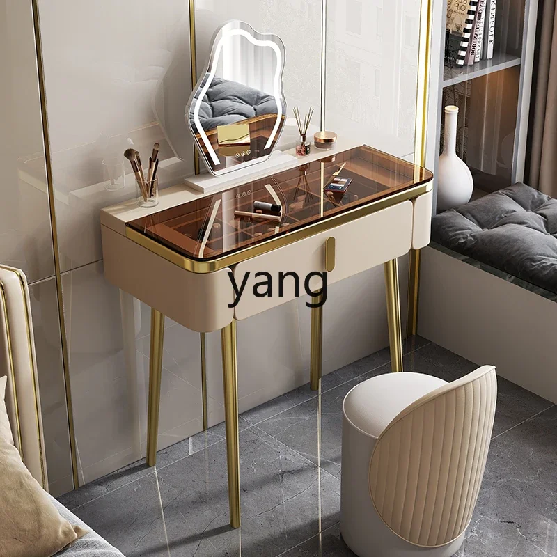 LHH tempered glass high-end bedroom modern simple makeup storage cabinet integrated table
LHH tempered glass high-end bedroom modern simple makeup storage cabinet integrated table