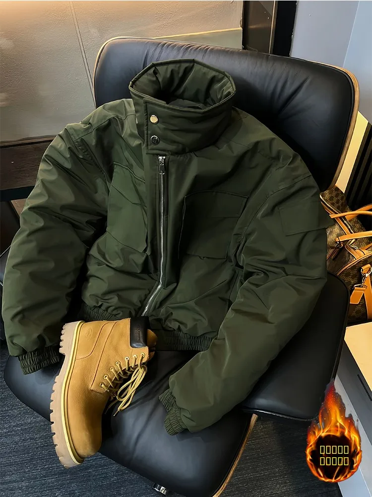 Утепленная хлопковая куртка-бомбер для мужчин, зимняя рабочая куртка в пилотском стиле, теплая, с воротником-стойкой, на молнии
Утепленная хлопковая куртка-бомбер для мужчин, зимняя рабочая куртка в пилотском стиле, теплая, с воротником-стойкой, на молнии