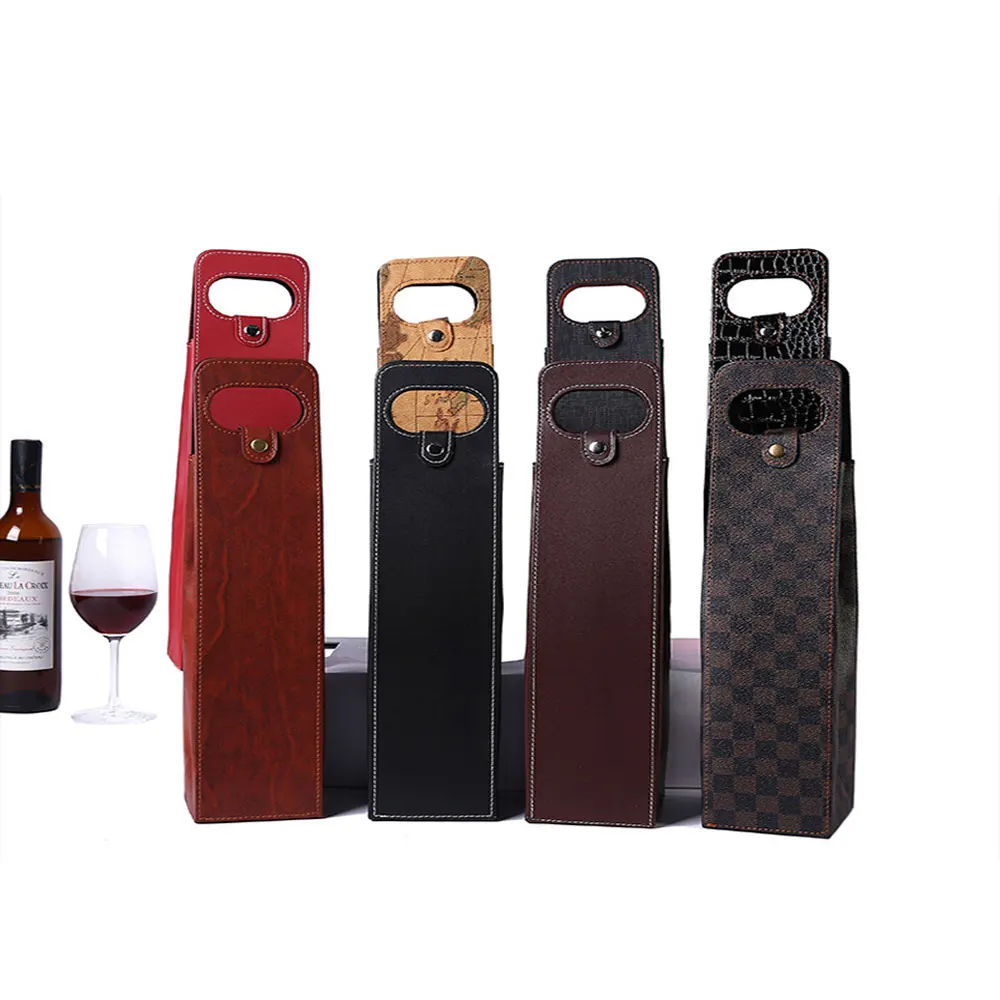 Leather Red Wine Handbag Commercial Portable Reusable Wine Bottle Packaging Gift Bag Home Party Wine Package
Leather Red Wine Handbag Commercial Portable Reusable Wine Bottle Packaging Gift Bag Home Party Wine Package
