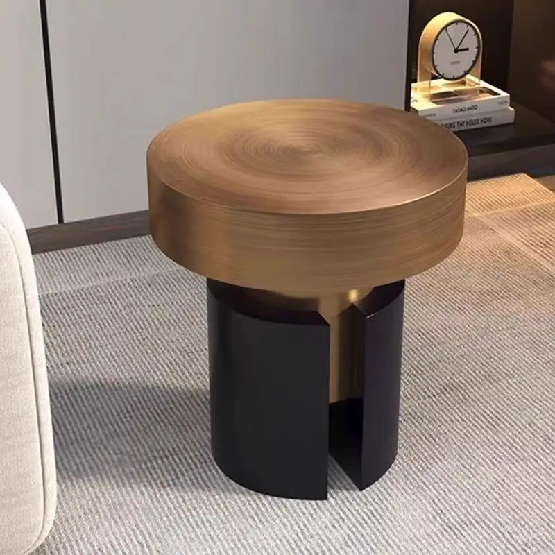 Italian light luxury round corner table modern living room sofa hotel bronze brushed
Italian light luxury round corner table modern living room sofa hotel bronze brushed