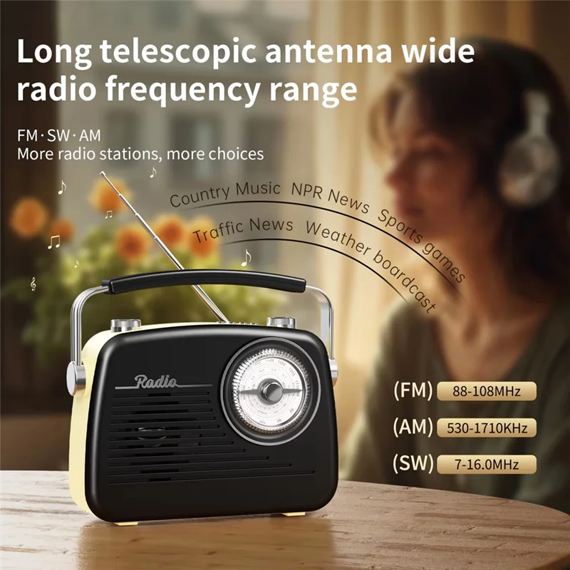 A37T-Comprehensive AM/FM/SW Radio With USB Charging Port, TF Card Compatibility, And Robust Antenna
A37T-Comprehensive AM/FM/SW Radio With USB Charging Port, TF Card Compatibility, And Robust Antenna