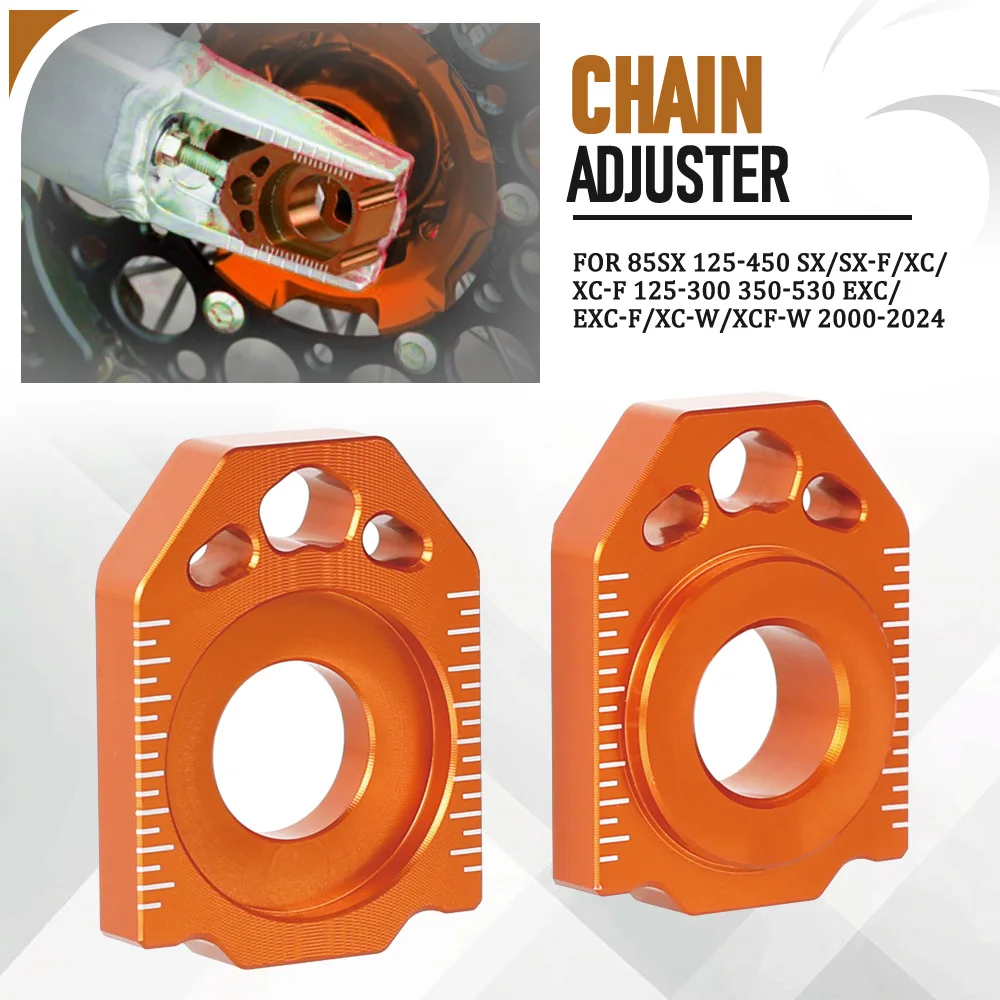 For 85SX 125-450 SX/SX-F/XC/XC-F 125-300 350-530 EXC/EXC-F/XC-W/XCF-W 2000-2022-2023-2024 CNC Rear Chain Adjuster Axle Block
For 85SX 125-450 SX/SX-F/XC/XC-F 125-300 350-530 EXC/EXC-F/XC-W/XCF-W 2000-2022-2023-2024 CNC Rear Chain Adjuster Axle Block