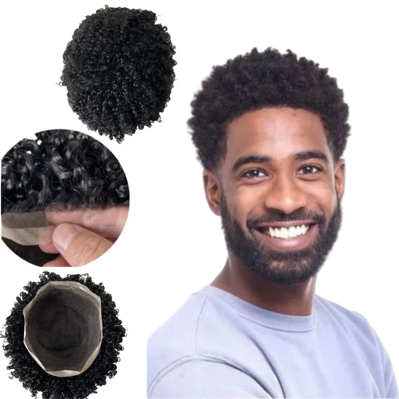 Indian Virgin Human Hair Systems 10mm Curly Toupee 1# Jet Black Color Full Lace Unit for Black Men
Indian Virgin Human Hair Systems 10mm Curly Toupee 1# Jet Black Color Full Lace Unit for Black Men