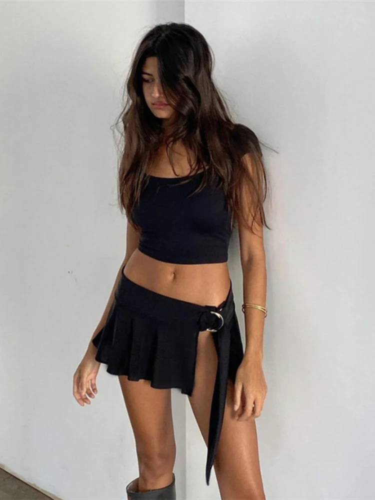 Laxsesu 2 Two Piece Skirt Sets Womens Outfits Summer Backless Tank Tops and Split Mini Skirt Female y2k Streetwear Matching Set
Laxsesu 2 Two Piece Skirt Sets Womens Outfits Summer Backless Tank Tops and Split Mini Skirt Female y2k Streetwear Matching Set